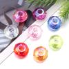 20Pcs/Lot 14mm Acrylic Beads Clear Color 4.9mm Large Hole Loose Beads For Diy Jewelry Bracelet Necklace Accessories