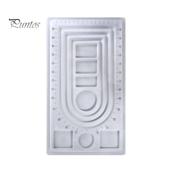 Non-slip Beading Board Bead Design DIY Jewelry Making Tray Flocked Organizer Tool for Necklace And Bracelet Beads Sorting Stringing Multi-groove