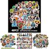 48pcs One Piece Anime Cartoon Stickers Collection For Laptops And Luggage Waterproof Pvc