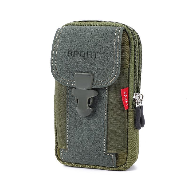 New 6.8-inch Mobile Waist Bag for Men Multi Functional Vertical Canvas Environmental Protection Comfortable Breathable Durable