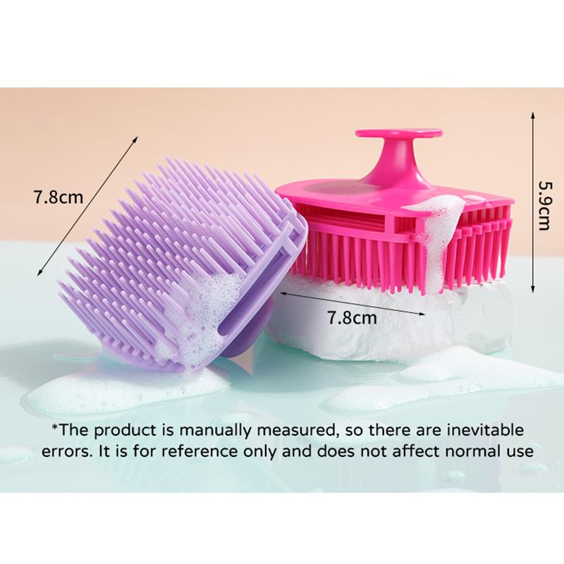 1pcs Silicone Shampoo Brush Head Scalp Massage Hair Brush Bath Shower Body Scruber High-quality Exfoliator Salon Styling Tools
