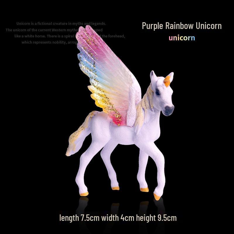 European Mythical Pegasus Unicorn Toy Model: Elf, Mythical Creature, Magic Beast 