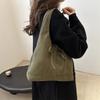 2025 New Simple Suede Fashion Tote Bag Casual Retro Large Capacity Shoulder Bag Textured Underarm Bag