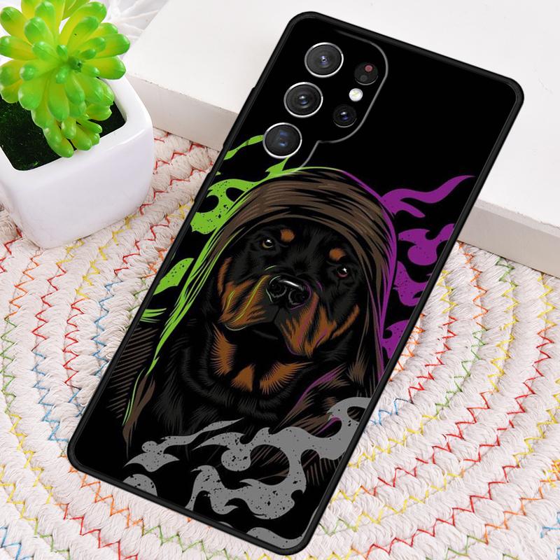Cute Rottweiler Dog soft Phone Case for Samsung Galaxy note 10 pro S26 Ultra S23 S24 FE S25 S21 S22 PLUS shockproof Cove