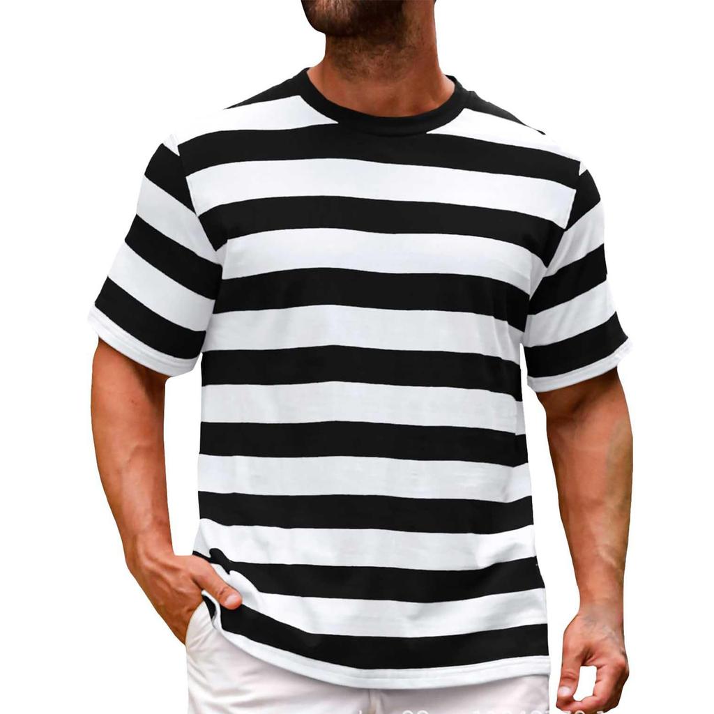 Maglietta da Uomo Casual alla Moda Girocollo Stampata Maniche Corte