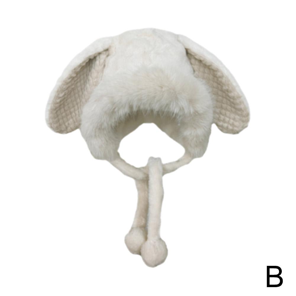 

Милая шапка с ушками медведя, новая женская зимняя шапка со шнуровкой, симпатичная бархатная кепка-ведро, модная шапка-ведро с ушками Pr P6U8 beige-One size