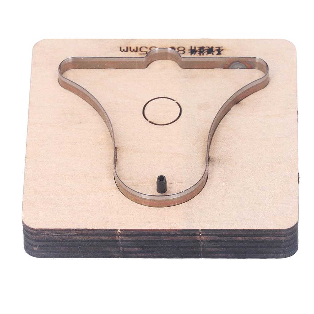 Leather Cutting Die Bell Pendant with Hole Pattern Alloy Wood Leather Punching Mold for Crafts DIY