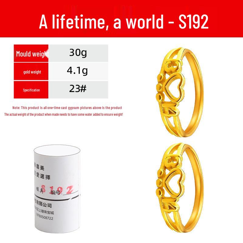 Heart-Shaped Gold & Silver Band Casting Mold for Jewelry Crafting