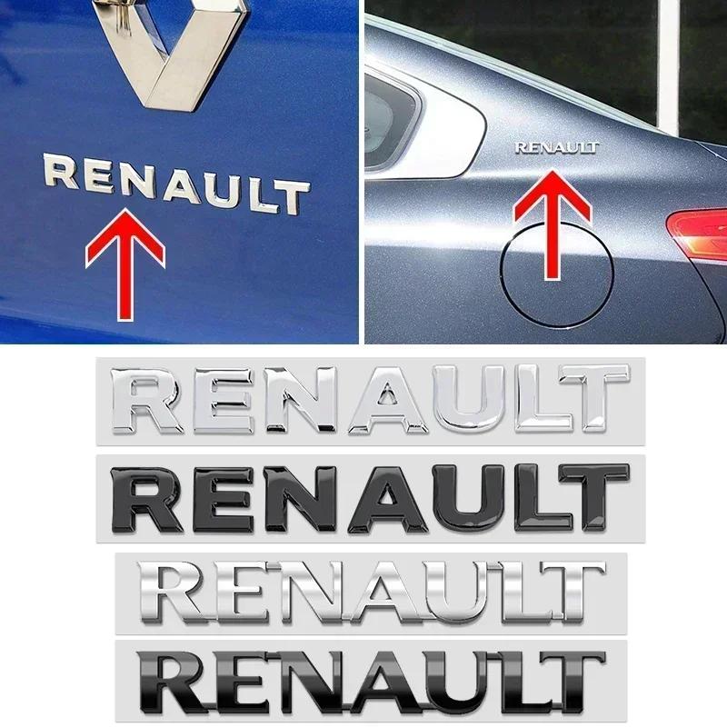 Hub Caps Glossy Black silvery ABS Sticker Car Rear Trunk Body Emblem For Renault Koleos Duster Megane 2 3 4 Logan Clio Captur Es