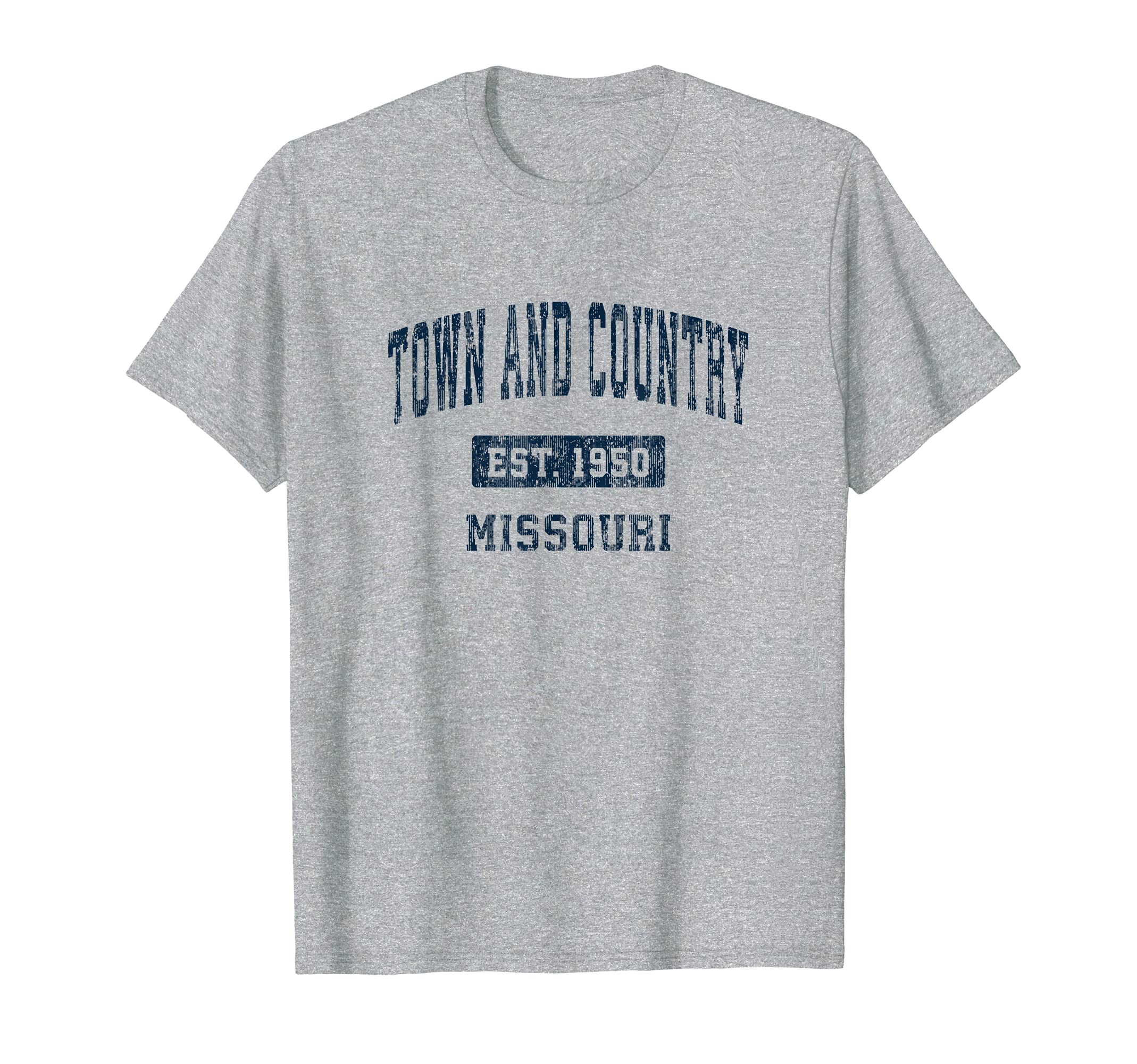 

Футболка Town Country Missouri MO Vintage Sports Design Navy
