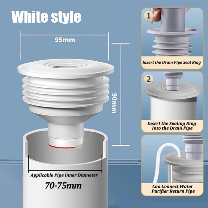 Silicone Bathroom Sewer Seal Ring Kitchen Sink Sewer Pipe Seal Plug Washing Machine Anti-odor Leakage Floor Drain Seal Connector