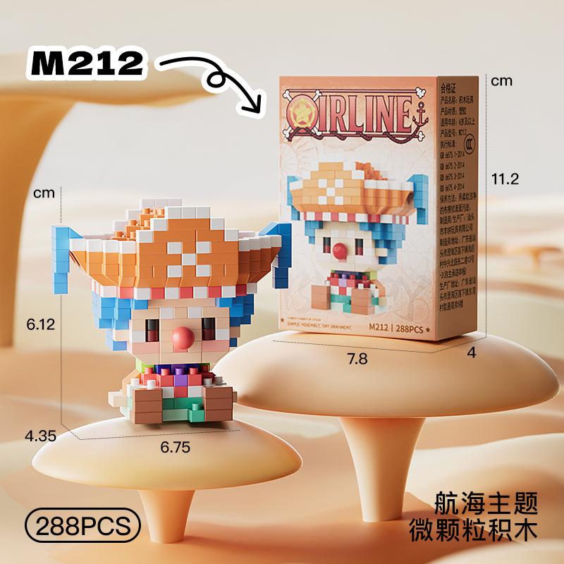 New Anime Piece Micro Action Figure Block Chopper 3d Anime Model Assembly Mini Diy Accessories Toys Surprise Gift For Fans