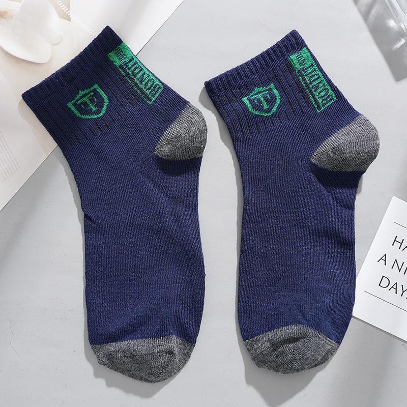 

1/3/5 пар мужских спортивных носков, мужские повседневные носки средней длины, влагоотводящие, удобные носки средней длины для спорта 5Pairs темно-синий