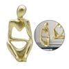 Modern Abstract Statues Sculpture Resin Artistic Thinker Figure Thinking Man Figurines Desktop Decorations Home Office Decor