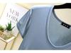 Women's Summer Cotton Crew Neck Short Sleeve Casual Elastic T-Shirt