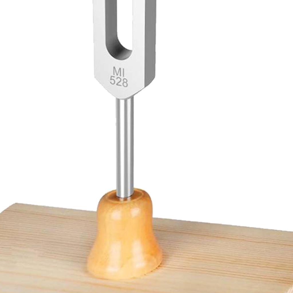 Kamerton 528Hz Stop Aluminium Zestaw ze Skrzynką Rezonansową Niebieski Silikonowy Młoteczek Akcesoria do Instrumentów