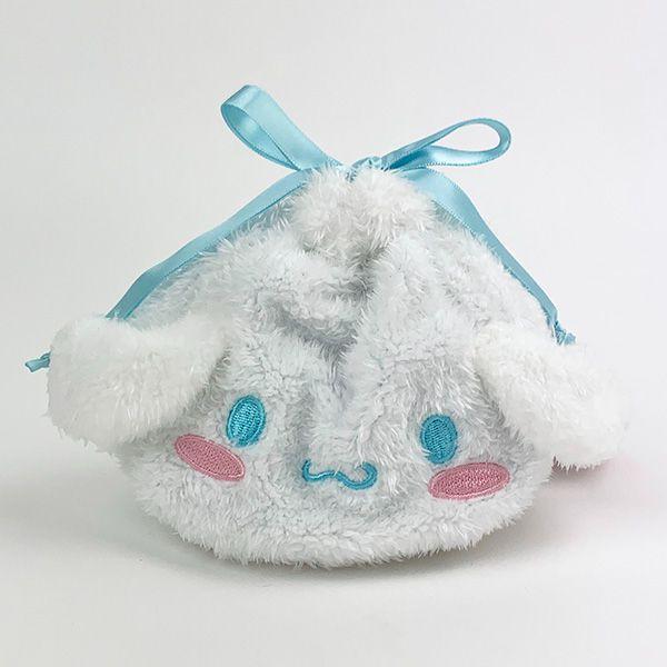 Sanrio Cinnamoroll Round Drawstring Pouch Bag White