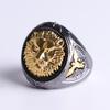 Two-color Ring, Domineering and Creative Lion Head, Bright Black Hand Jewelry