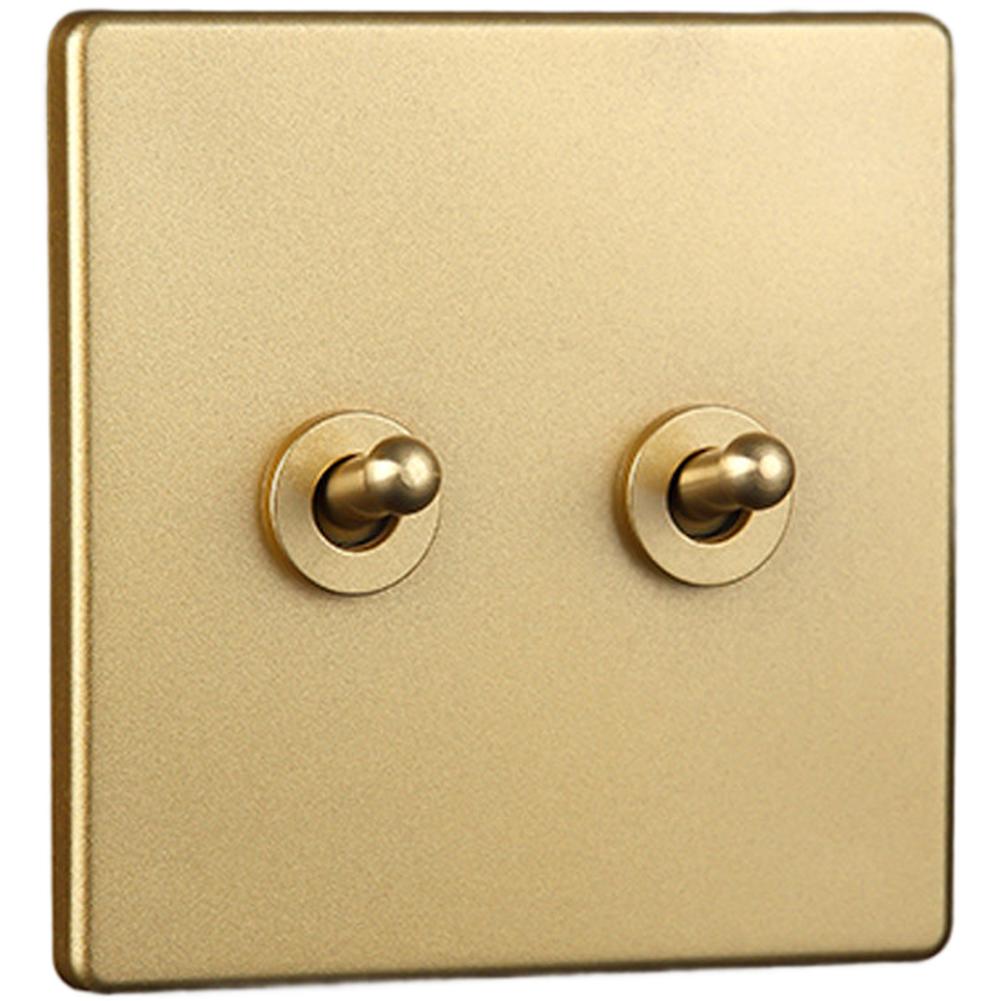 Retro Design Vintage Brass Switch Retro Light Switch Self-Locking Mechanism