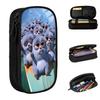Astuccio Fashion GRIZZY E I LEMMING Animazione Astucci Orso Penna per Borse Studenti Cancelleria Regali Cancelleria