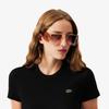 [lacoste] Women's Slim Fit Ribbed Short Sleeve T-shirt TF5538-56G031