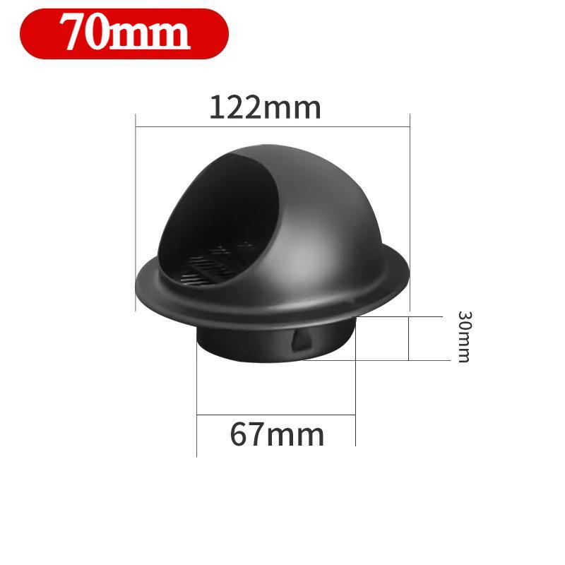 

60 мм ~ 200 мм Нержавеющая сталь Черный Вытяжной колпак Настенный Настенный Вентиляционный колпак со встроенной мелкоячеистой сеткой Вентиляционное отверстие Выходная решетка Жалюзи