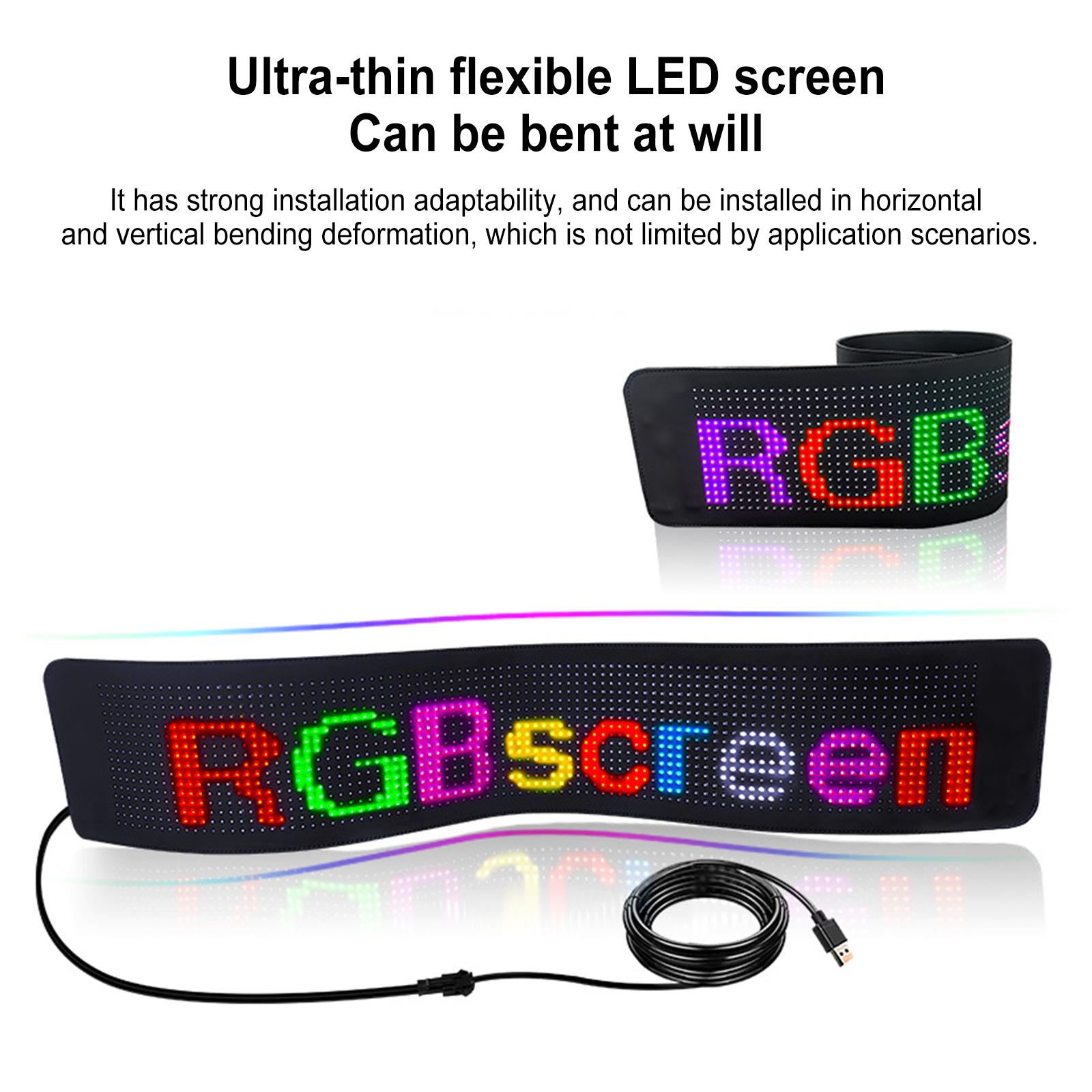 

Автомобильный светодиодный экран, гибкий дисплей, прокручивающееся сообщение, рекламная световая панель, узор на заднем стекле, анимационная панель для автомагазина