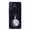 For Realme Narzo N61 Phone Case N 61 Coque Flowers Black Silicone Soft Back Cover For Realme Note 60 Case Note60 Funda Bags Capa