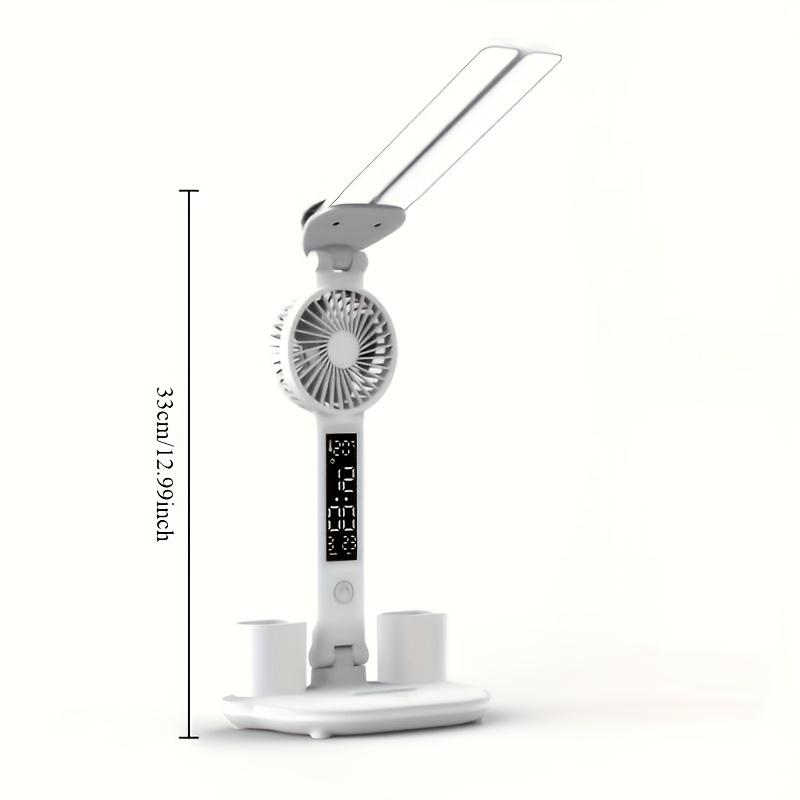 Multifunctional Dual-Head LED Desk Lamp, Multifunctional Fan Desk Lamp, Multifunctional USB Pen Holder Lamp, 3 Modes, Reading Light, Fan Light