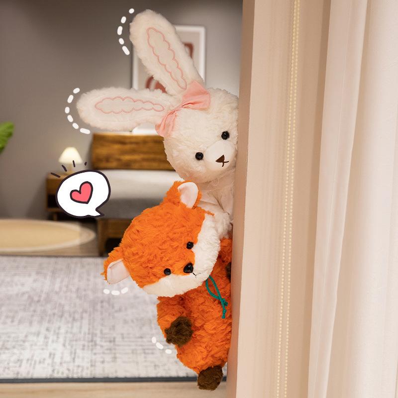 Small Animal Plush Doll Cute Bear Rabbit Baby Toy, Child Sleeping Companion Throw Pillow Gift