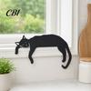 Door Frame Decoration 3D Printed Sleeping Cat Top Decor, Lazy Kitten Silhouette Ornament, Self-Adhesive Cartoon Burr-Free Wall Accessory Animal Decor