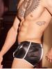 Sexy Niedrige Taille Herren Slips Glänzend Mode Boxer U-Beule Beutel Unterwäsche Heiße Kurze Lederoptik Weiche Herren Unterwäsche Männliche Unterhose