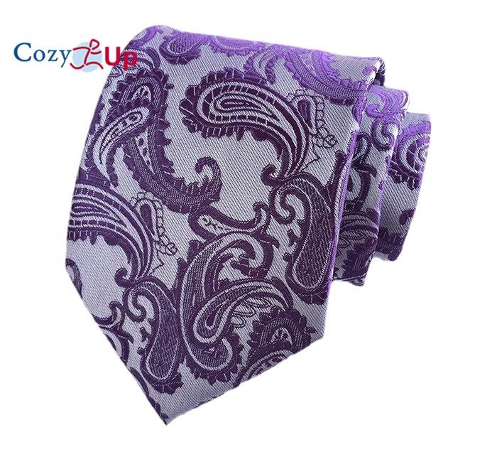 Cozy Up 3.15"(8cm) Fashion Striped PaisleyTies Men Plaid Flower Necktie for Wedding