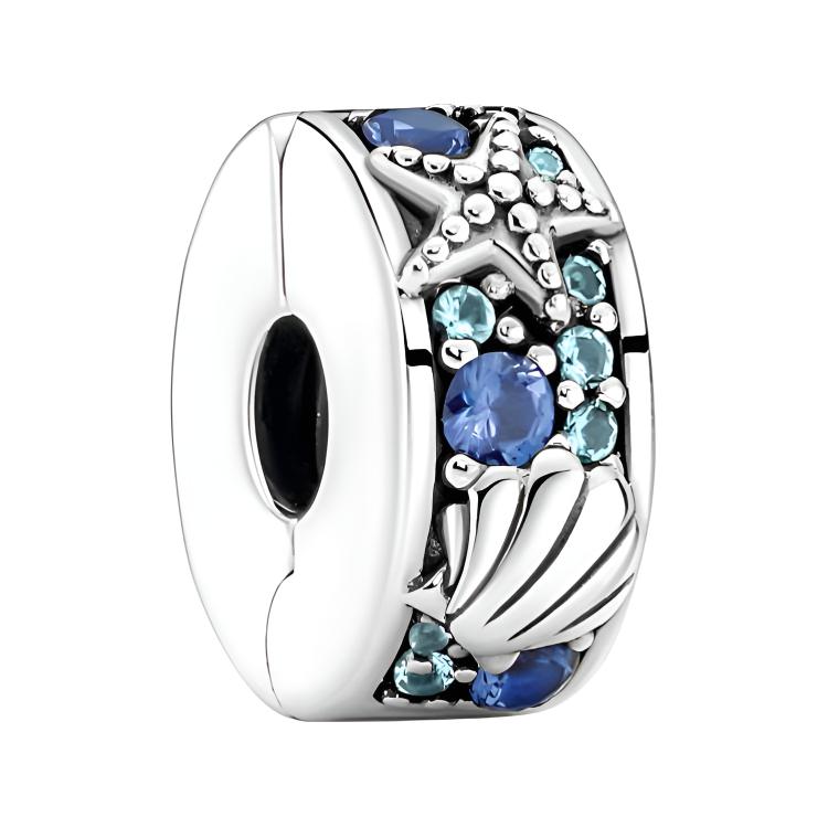 Pandora Deep Sea Adventure Starfish Shell Charm Women Pendant Silver 791678C01 Box,Silver
