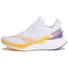 Li Ning YueYing Element Minimalist Fashion Fabric Cushioning Breathable Low top Running Shoes Men's White Orange ARHS005-4