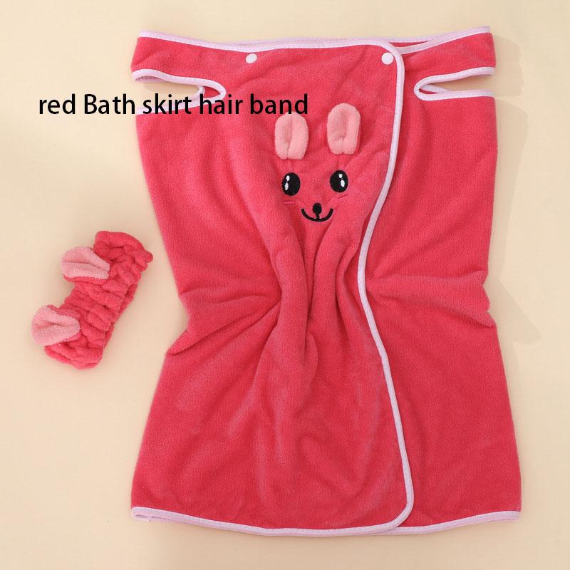 Kinder Süßes Cartoon Badetuch Verliert Keine Haare Korallenvlies Saugfähig Schlinge Hausbadrock Schwimmbadetuch
