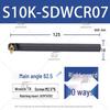 62.5° CNC Inner Hole Boring Tool Holder S08K/S10K/S12M/S16Q-SDWCR07