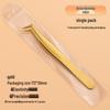 Eyelash Curler & Tweezers Set: Gold Feather Design for False Lashes and Extensions