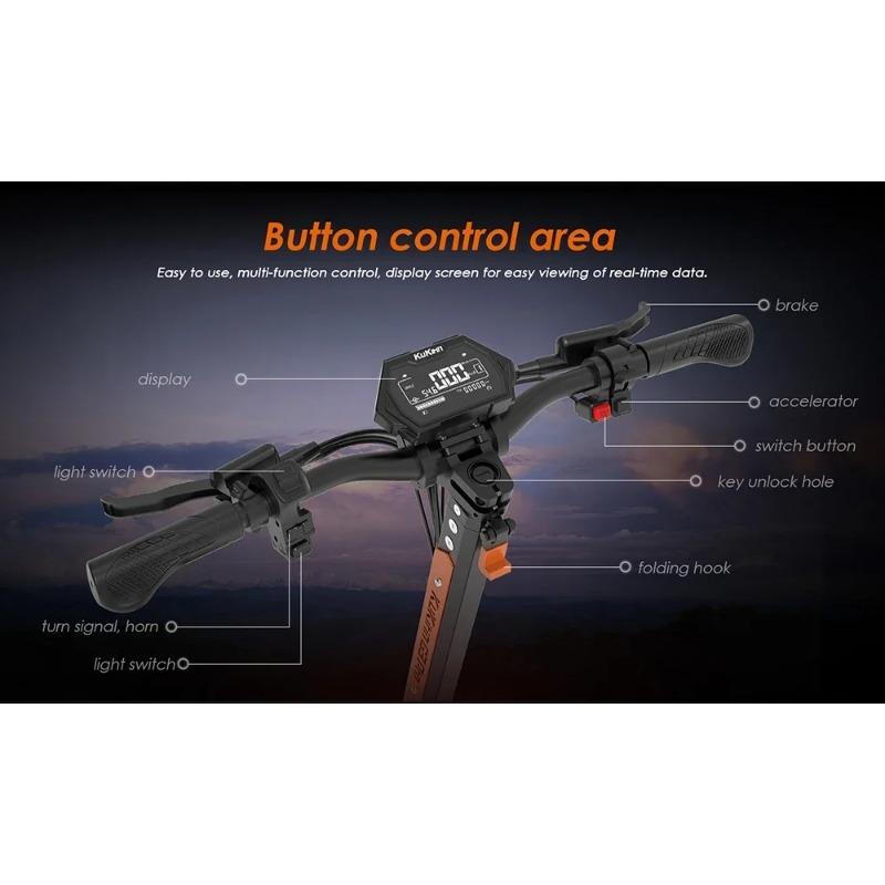 2025KuKirin G3Pro Elektrická koloběžka1200W*2 EScooters 52V 23.2Ah 80KM Dojezd 65Km/h Rychlost 10" Pneumatiky e-Koloběžka Dvojitý Tlumič