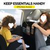 Seat Back Cover for Kids with 3 Pocket Dirt-resistant Backseat Protector Anti-kick Protective Pad Seat Back Storage Bag
