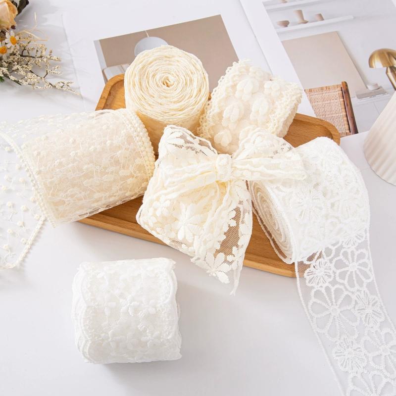 Lace Ribbon Star Floral Embroidered Ribbon For Gift Flower Sewing Accessories Party Wedding Decoration Packing Tape