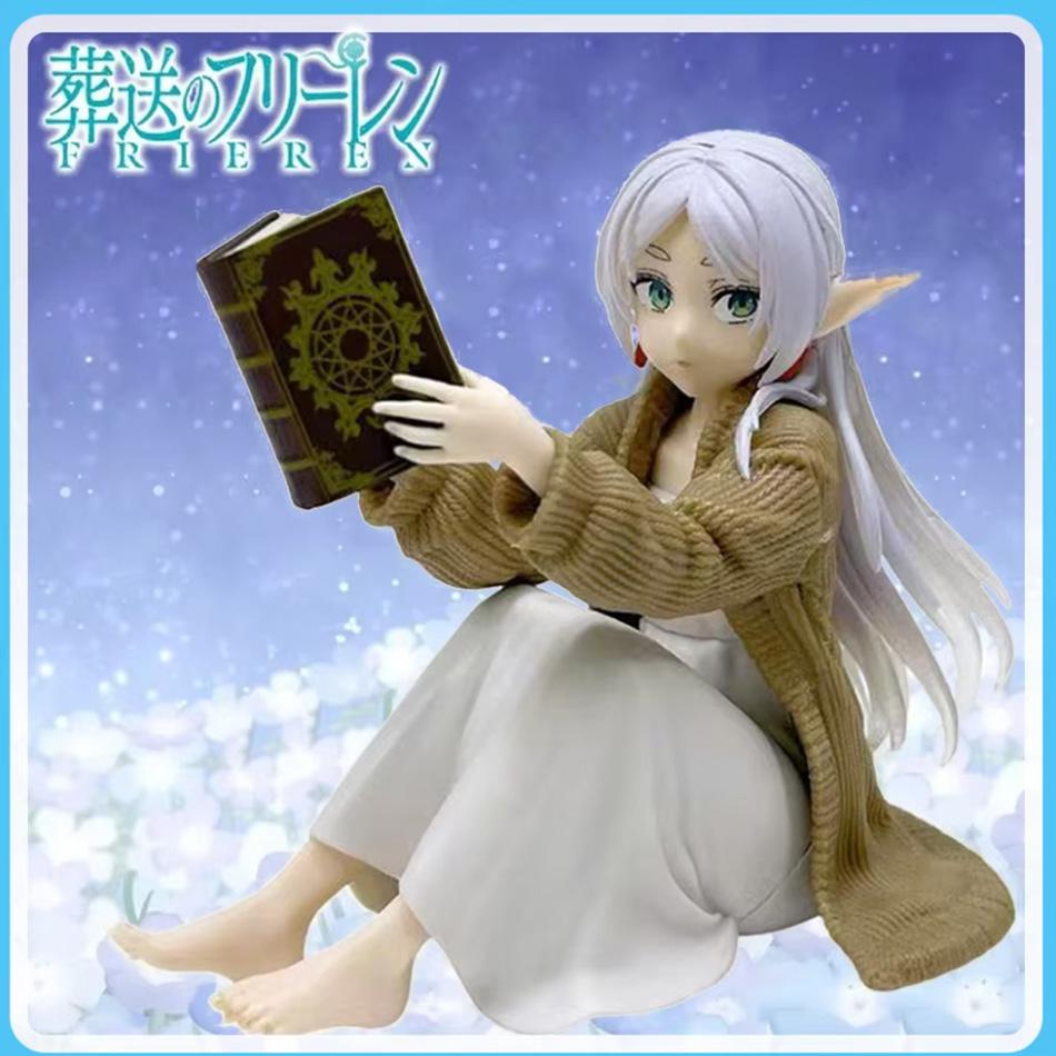Frieren Beyond Journey's End Frieren PVC Anime Sitting Figure Desktop Decoration Cute Frieren Anime Statue Birthday Gift