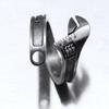 Adjustable Open Ring Men Women Vintage Industrial Design Copper Jewelry Retro U-Shaped Geometric Finger