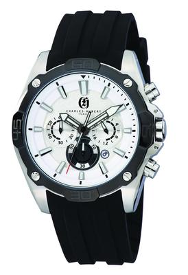 Charles Hubert, Paris Chronograph Datum Uhr 3985-W Herren Schwarz