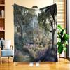 1pc of Rural Garden Scenery Flannel Blanket, High-definition Digital Print, All-season Use, Cooling Blanket, Skin-friendly and Soft 100% Polyester, Th