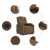 Vidaxl Lift-Up Massage Chair, Electric, Reclining, Brown