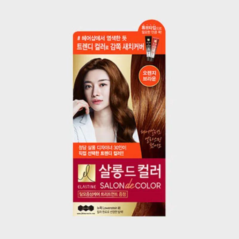 ELASTINE Salon De Color Hair Dye Cream Long Lasting Korean Hair Color Bright Brown Orange Brown Wine Brown Ash Brown