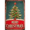 Retro Christmas Aluminum Wall Art for Home and Restaurant Decor