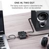 Bidirectional 3.5mm 2RCA Auditory Switcher 2 In 1 Out with Sound Control and Mute Button for Versatiled Use