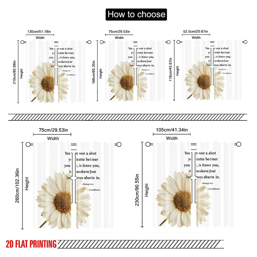 2pcs 2D Flat Printing Curtain Fall In Love Best Version Yourself Polyester Without Electricity Birthday Party Perfect for